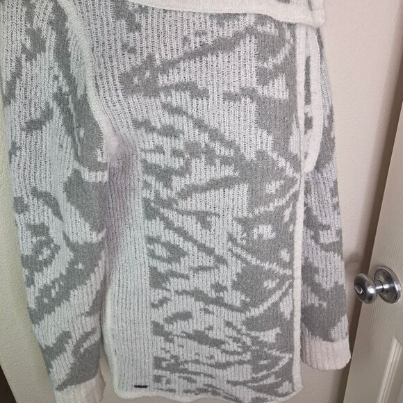 Prana Alberta Reversible Wool Blend Shawl Open Front Cardigan Sweater Size XL - Picture 5 of 8